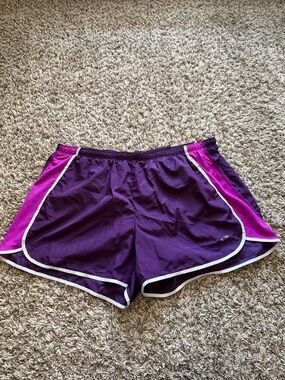 Champion Purple Running Shorts with Pink Side Panels